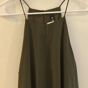 Olive green halter dress by design lab. Size large women’s